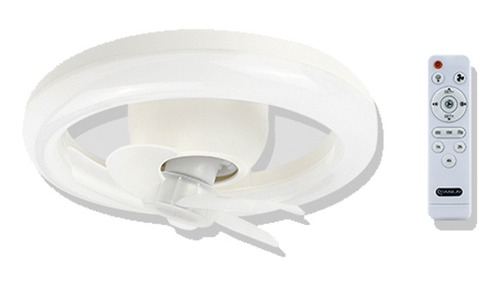 Ventilador Foco Techo Lampara Led 30w Control Remoto Base E27 Cantidad De Aspas 4 Color De La Estructura Blanco Color De Las Aspas Blanco Diámetro 10 Pulgadas Material De Las Aspas Plástico