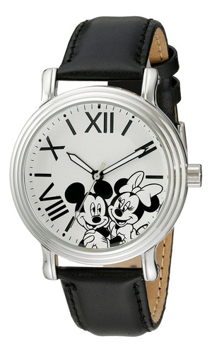 Reloj Vintage Mickey Mouse Analógico Para Adultos Plateado S