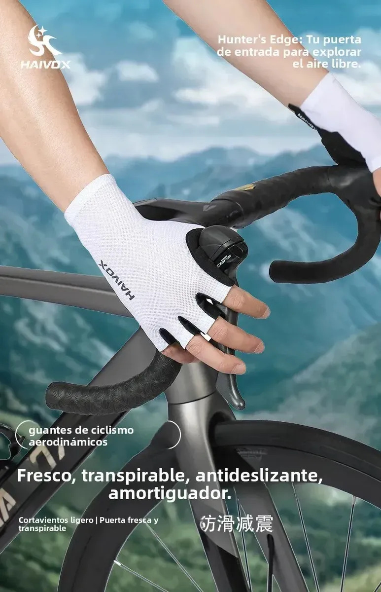 Medio Dedo Guantes For Cycling And Fitness With Antideslizan Galovebbst B0506 white Talla S