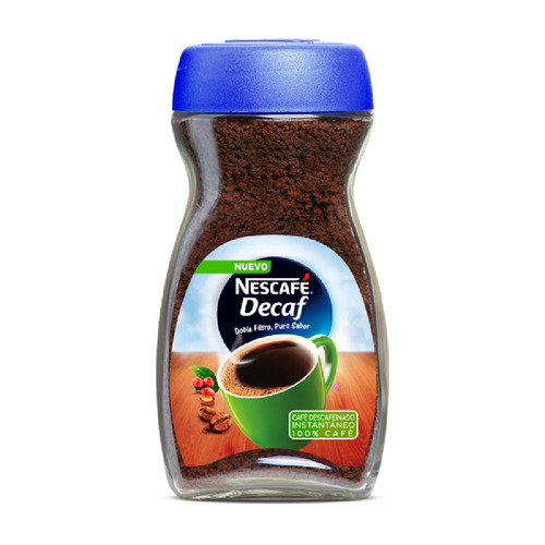 Imagen 1 de 2 de Café instantáneo descafeinado Nescafé Decaf frasco 100 g