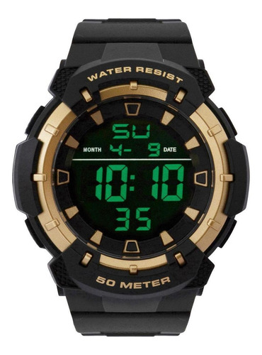 Relógio Masculino Tuguir Digital Tg124 - Preto E Dourado