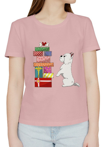 Polera Westie Regalos De Navidad - Mujer - Dtf - Laut Store