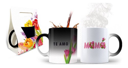 Taza Mágica Te Amo Mamá - Flores Madre 