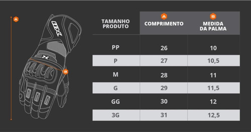Imagem 7 de 7 de Luva X11 Impact 2 Cano Longo Motoqueiro Moto Couro Proteção