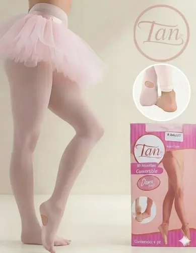 3 Pack Mallas Convertibles Dama 3d Ballet Marca Tan