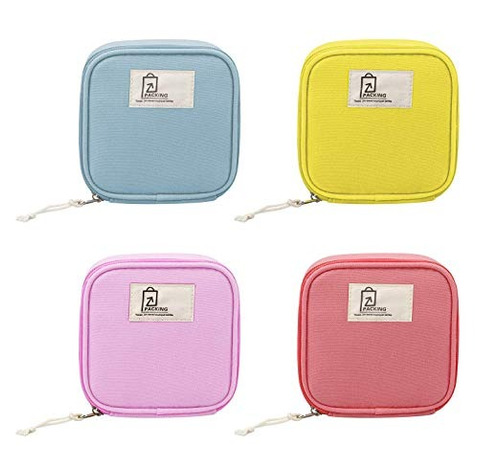 Beechamp 4pcs Lindo Pequeño Recorrido Holder Sanitaria Niñas