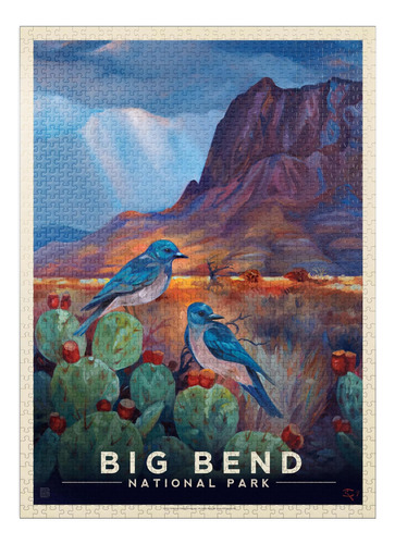 Parque Nacional Big Bend: Pájaros, Vintage Poster - Rompecab