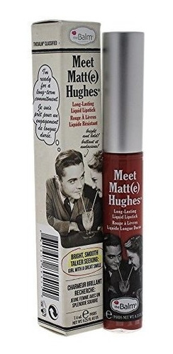 Thebalm Meet Matte Hughes Lip Color, Comprometido, 0.25 Fl O