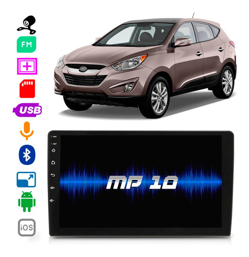 Mp5 Hyundai Tucson 2015 A 2017 9 Polegadas Esp Bt Usb Câmera