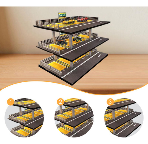1/64 Diecast Modelo Car Organizer Garage Diorama Display