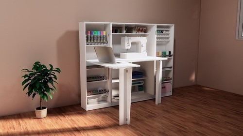 Armário Para Costura Multifuncional Ateliê M2 Mdp Cor Branco