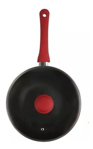 Sartén Wok Aluminio Teflon Con Tapa 24 Cm - Garageimpo