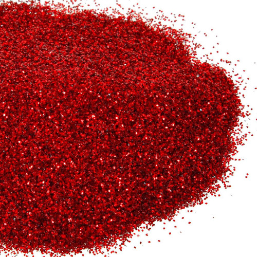 Diamantina 0.6mm Acabado Metalico Manualidades 100g Mylin 1p Color Rojo