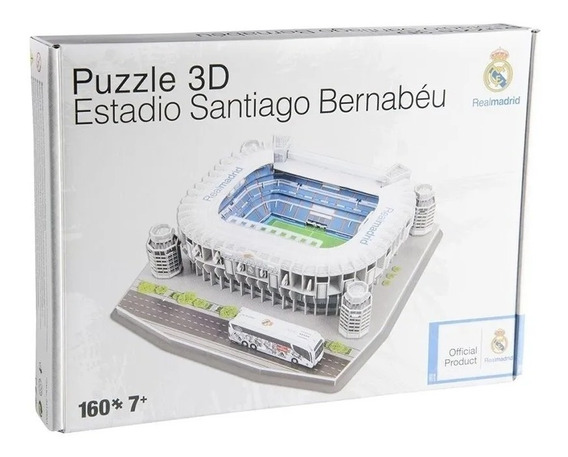 160 Piezas De Regalo 3D Real Madrid réplica Bernabeu Estadio De Fútbol Modelo Puzzle 