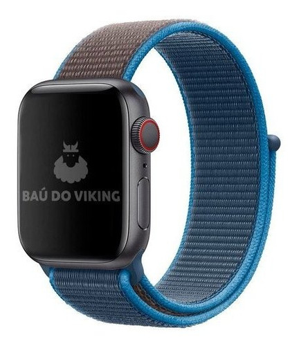 Pulseira Nylon Loop Sport Azul-maré Compatível Com Apple Watch 38/40/41mm