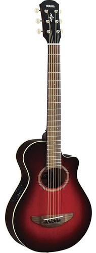 Guitarra Electroacustica Yamaha Apx Traveler Rojo Sombreado Orientación De La Mano Derecha Color Dark Red Burst