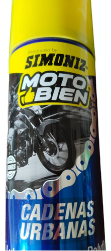 Lubricante Cadena Moto Antiadherente Polyflón Blanco Simoniz