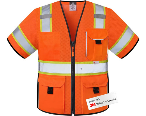 Camisa De Seguridad Dib Safety, Clase 3, Talla 3xl, Naranja