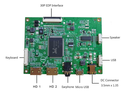 Vsdisplay Hd-mi Mini Board Lcd Board Brower Para En 1920x108