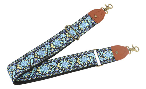 // Correa De Cámara De Estilo Étnico Azul, Tejida Retro,