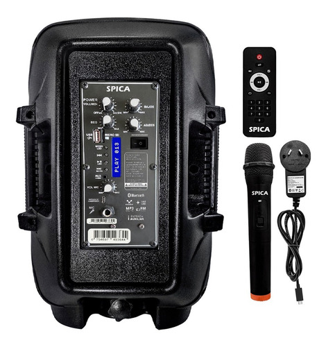 Parlante Portatil Spica SP-3312TM Bluetooth Karaoke Bateria Recargable Luces RGB Microfono