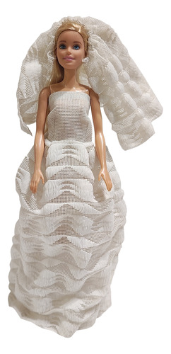 Vestido De Novia Para Muñeca Barbie