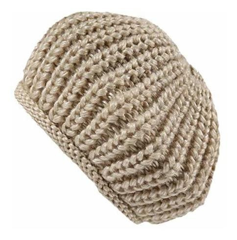 CACUSS Sombrero de Boina Francesa para Mujer Sombrero de Gorro cálido de Invierno de Punto de otoño Sombrero de Gorro 