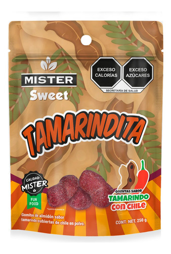 Gomitas Sabor Tamarindo Enchiladas Tamarindita Mister 250 G