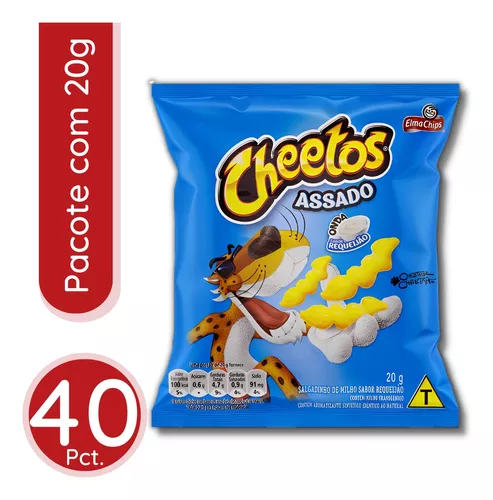 Biscoito Elma Chips: Cheetos Onda Requeijão - 40 Uni. De 20g