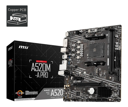 Pc Armada Cx Msi A520m + Ryzen 5 4650g Pro + 8gb + 240gb Ssd