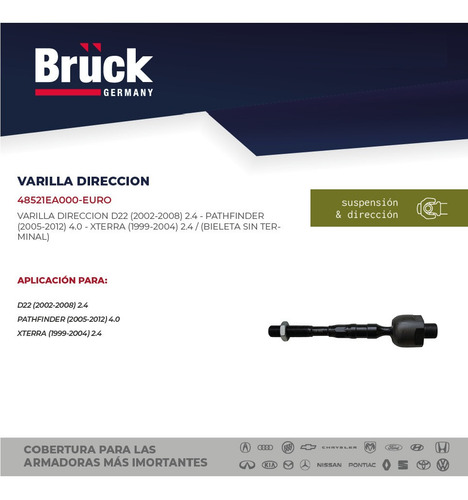 Varilla Direccion Sin Terminal D22 Pathfinder Xterra