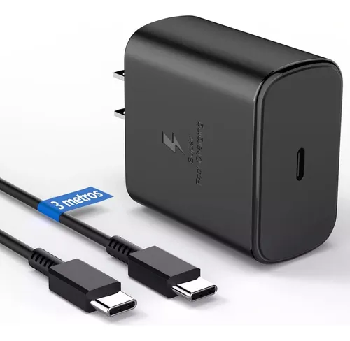 Cargador Rápido Gan 45w Dual Usb-c Con Cable C A C 1hora Negro Compatible Con IPhone 15/16/17,Samsung S24/S23,Xiaomi 14,iPad Pro,MacBook Air Carga Dual Sin Calentamiento, Portátil Para Hogar Y Viajes