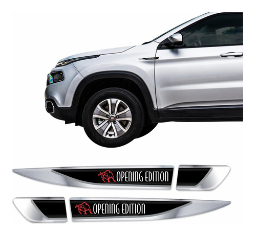 Adesivo Aplique Fiat Toro Opening Edition Resinado Res07 Fgc