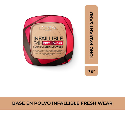 Base En Polvo Infallible 24h Fresh Wear L'oréal Paris 9g