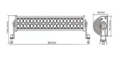 Imagen 4 de 6 de Faro Led Cree Barra 120w 40 Led 21 Pulgadas Jeep 4x4 Off Roa
