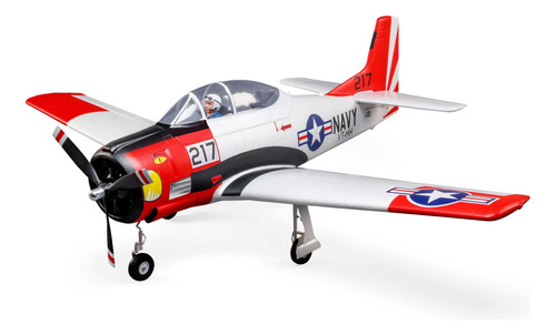 E-flite Rc Airplane T-28 Trojan 3.9 Ft Bnf Transmisor Basico