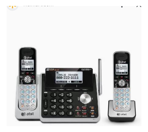 Telefono Inalambrico At&t Tl88102-2 Para 2 Lineas (Reacondicionado)