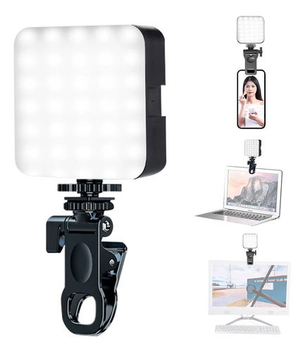 Luz Led Com Clip-on Portatil Para Celular iPad Camera Video