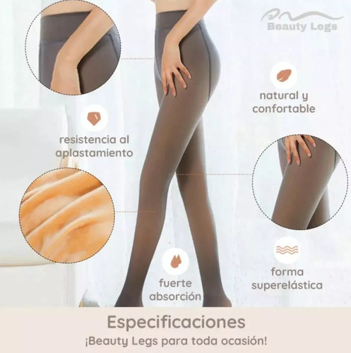 Calzas Térmicas Efecto Piel Sin Costura Calza Con Polar