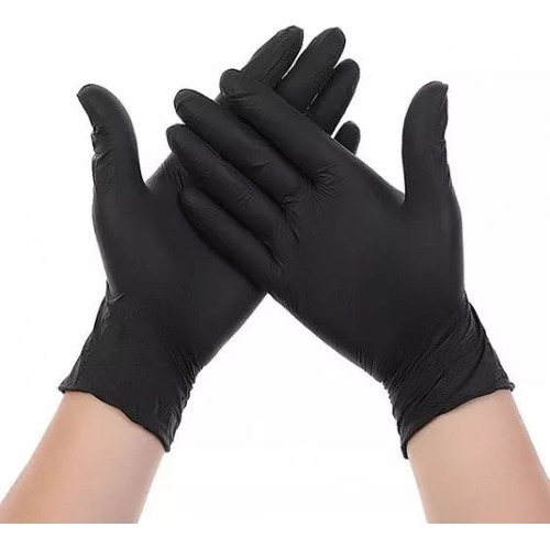 Guantes Descartables Nitrilo Negro  (s,m,l,)