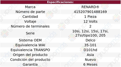 1 Regulador Gmc K3500 V8 7.4l 79 Al 86 Renard