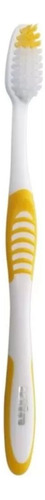 Escova Dental Média Cerdas Macias Onduladas Basic Wave Klin Cor Amarelo