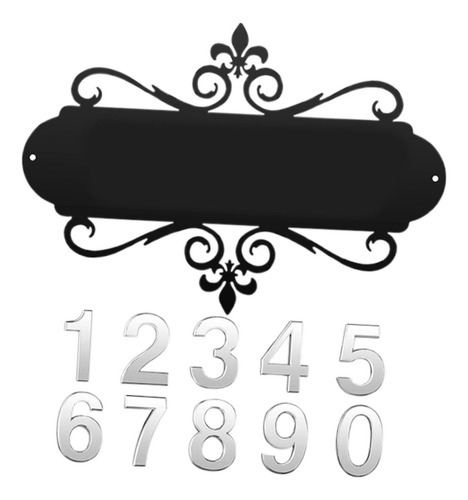 Ba Placa De Dirección Con Números De Casa De Hierro, Letrero