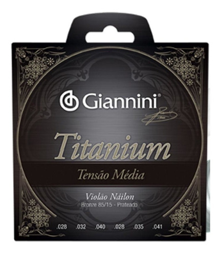 Encordoamento Violão Nylon Giannini Titanium Tensão Média
