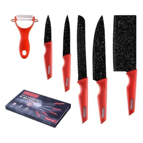 Set Juego De Cuchillos Con Mango Anti Deslizantes