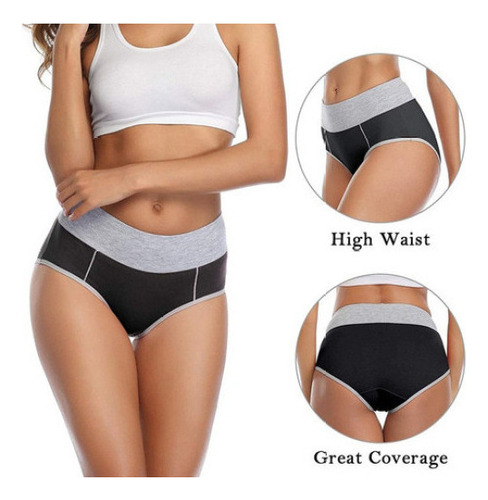 Calzoncillos Elásticos De Cintura Alta Para Mujer De Algodón