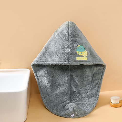 Toalla Para El Cabello Con Botón - Toallas Para Secar El Cab
