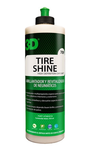 Restaurador De Plasticos Y Neumaticos - Vinilos Tire Shine3d