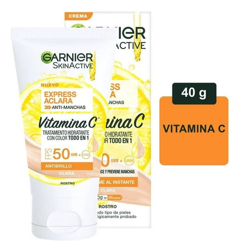 Crema Hidratante Con Color Clara Y Media Garnier Express