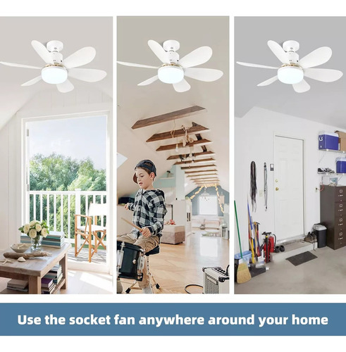 * Ventilador De Techo Led Pequeño Con Luz Con Mando A